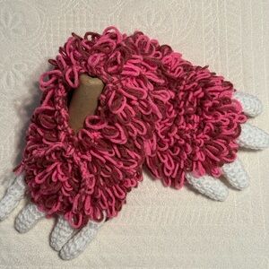 Monster feet slippers kids 3-4 (5-6 womens) crochet handmade